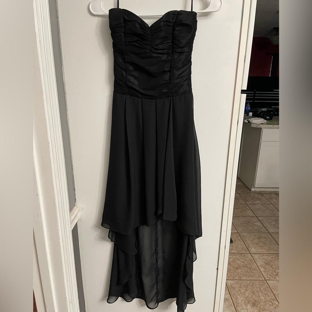 Little Black Dress and Bikini Black Hi-Low Dress